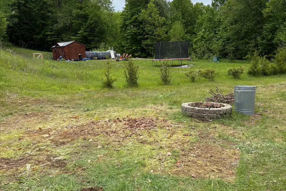 After: The same field cleared of debris